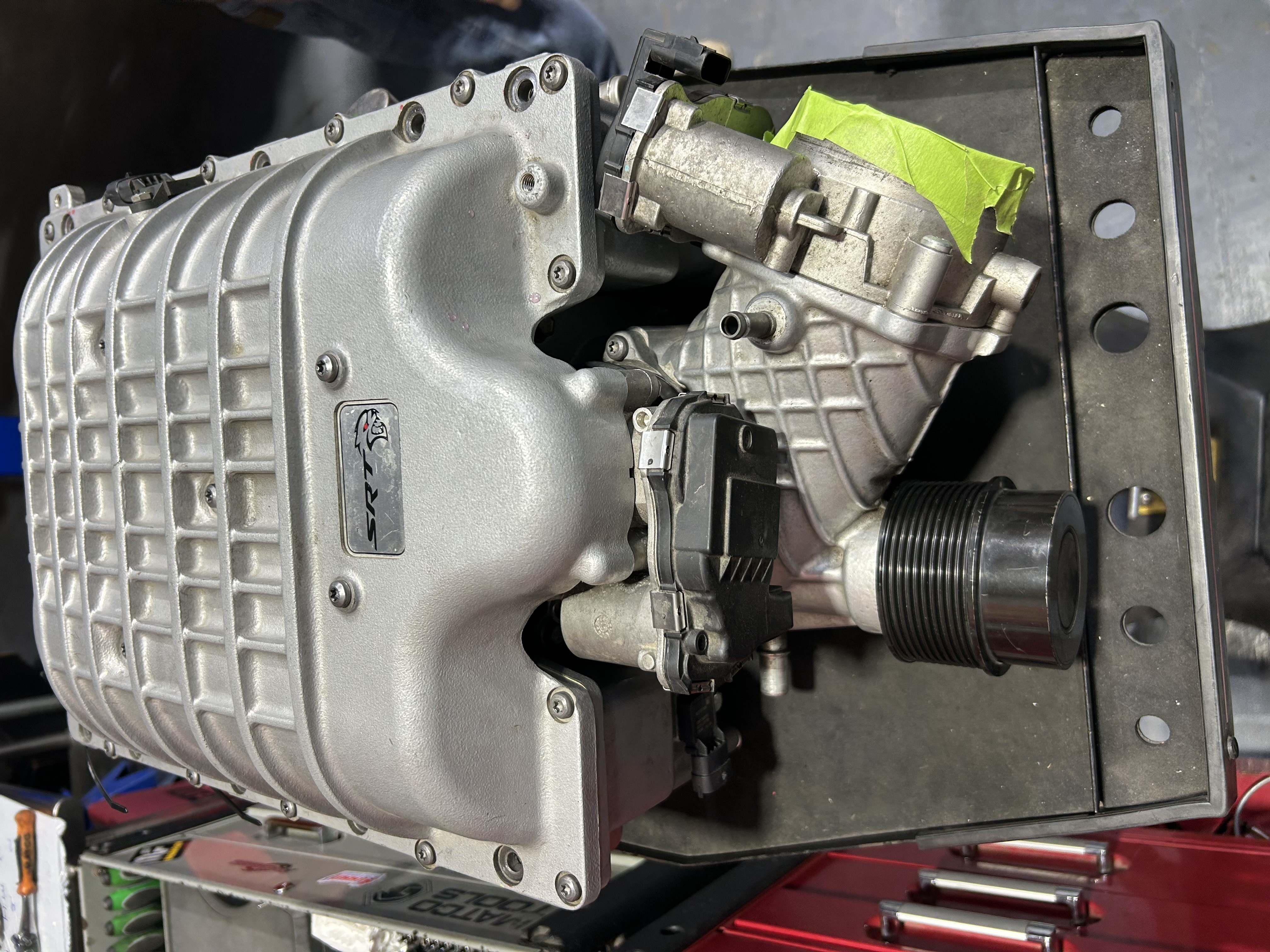 Front end stripped for engine work